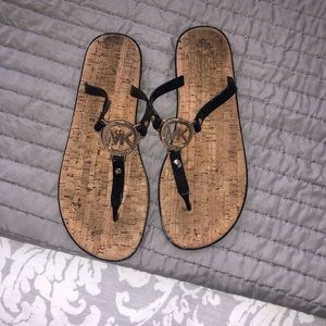 Michael Kors cork/jelly flip flops- sz 9